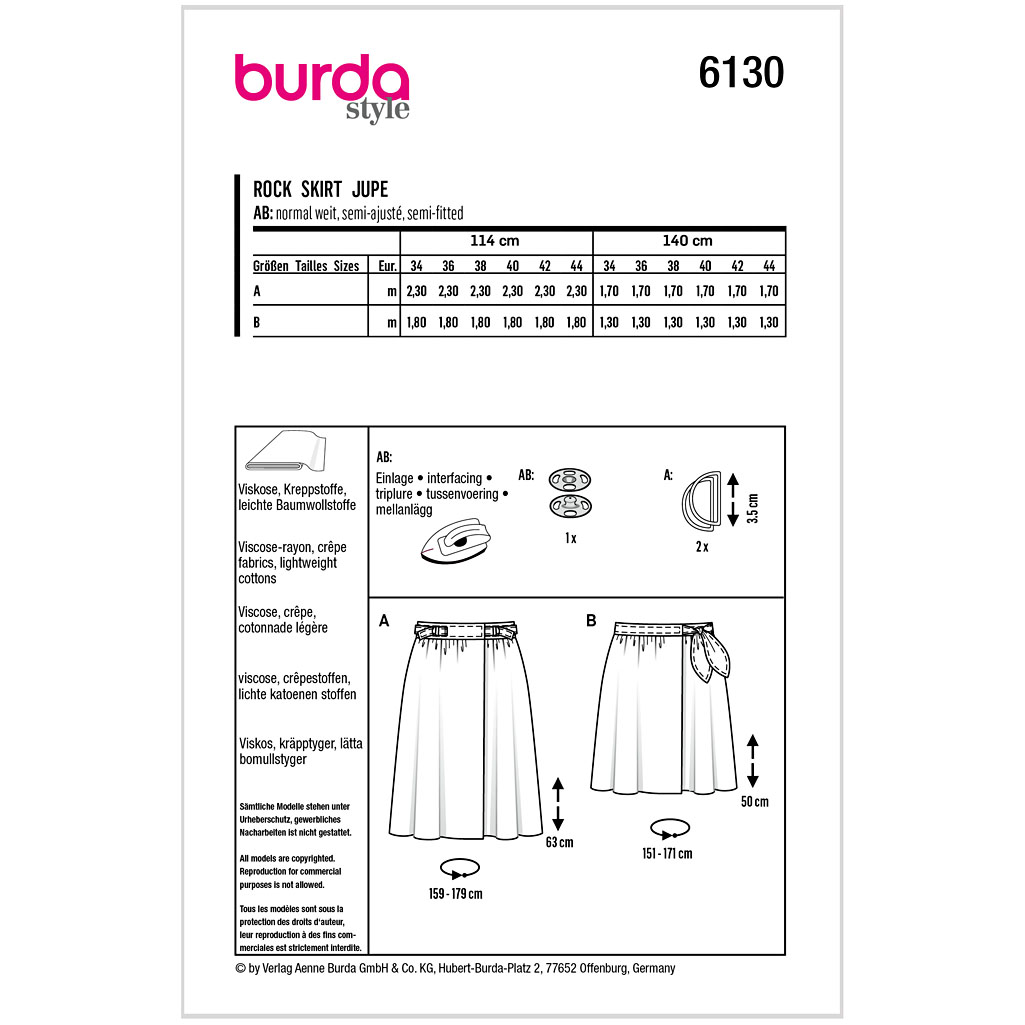 Burda Mønster, Nederdel - Billede 2