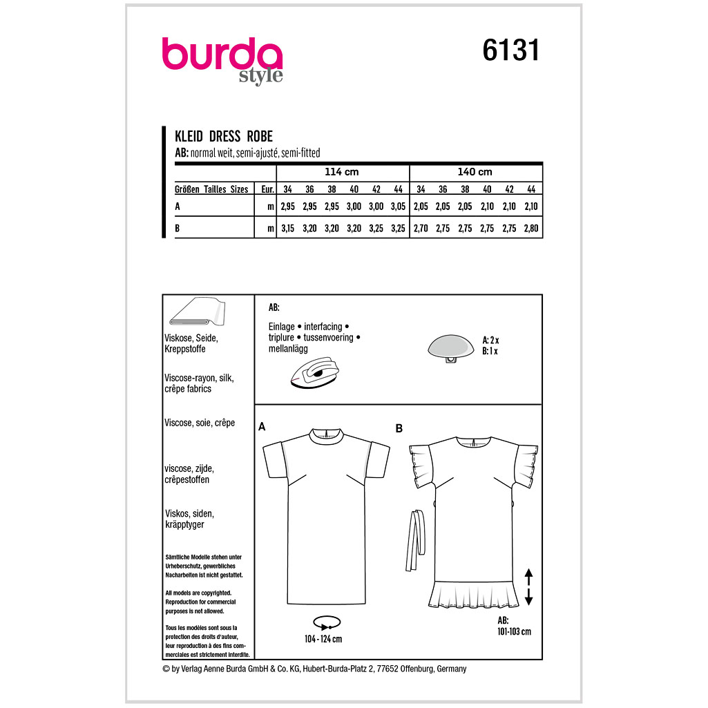Burda Mønster, Kjole - Billede 2