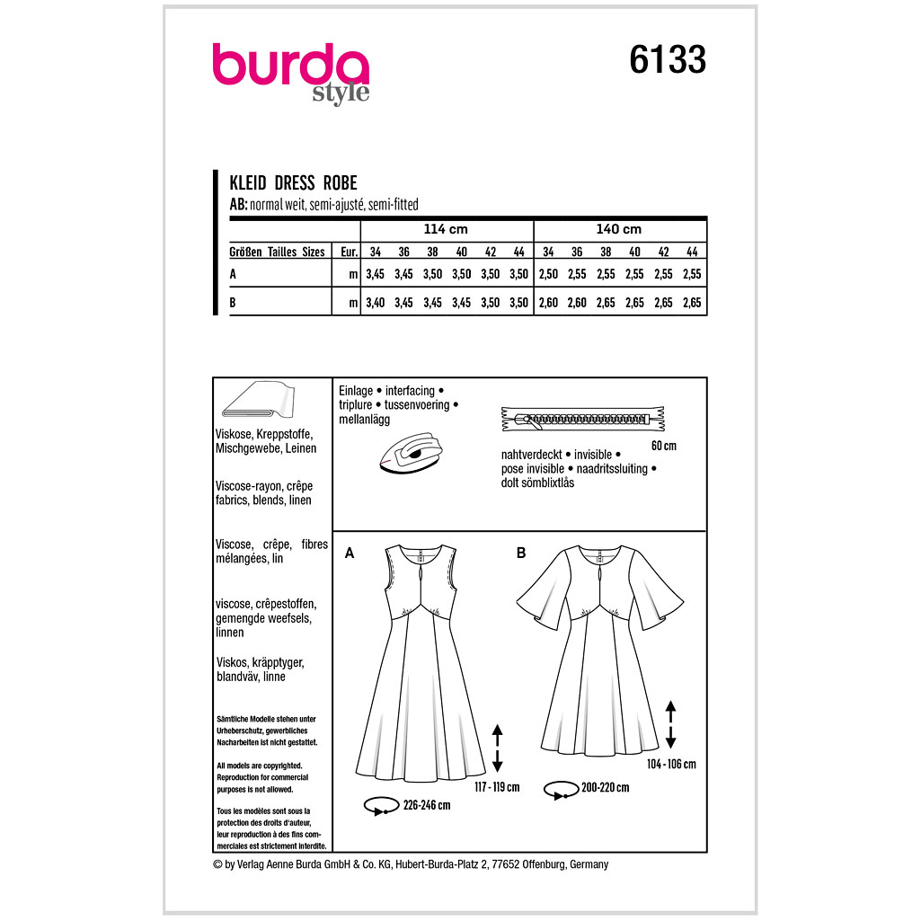 Burda Mønster, Kjole - Billede 2