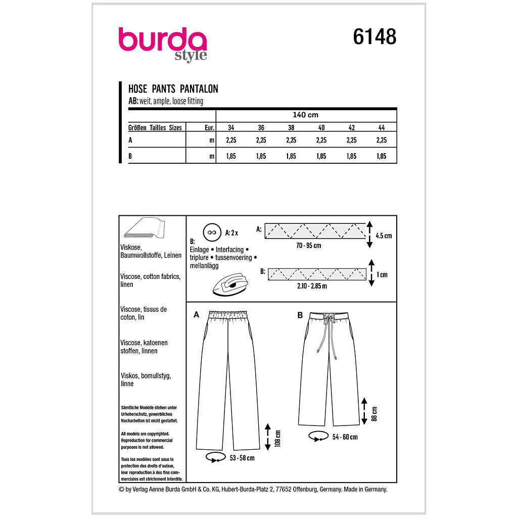 Burda Mønster, Bukser - Billede 2