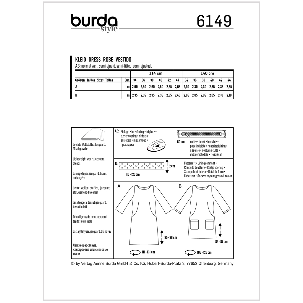Burda Mønster, Kjole - Billede 2