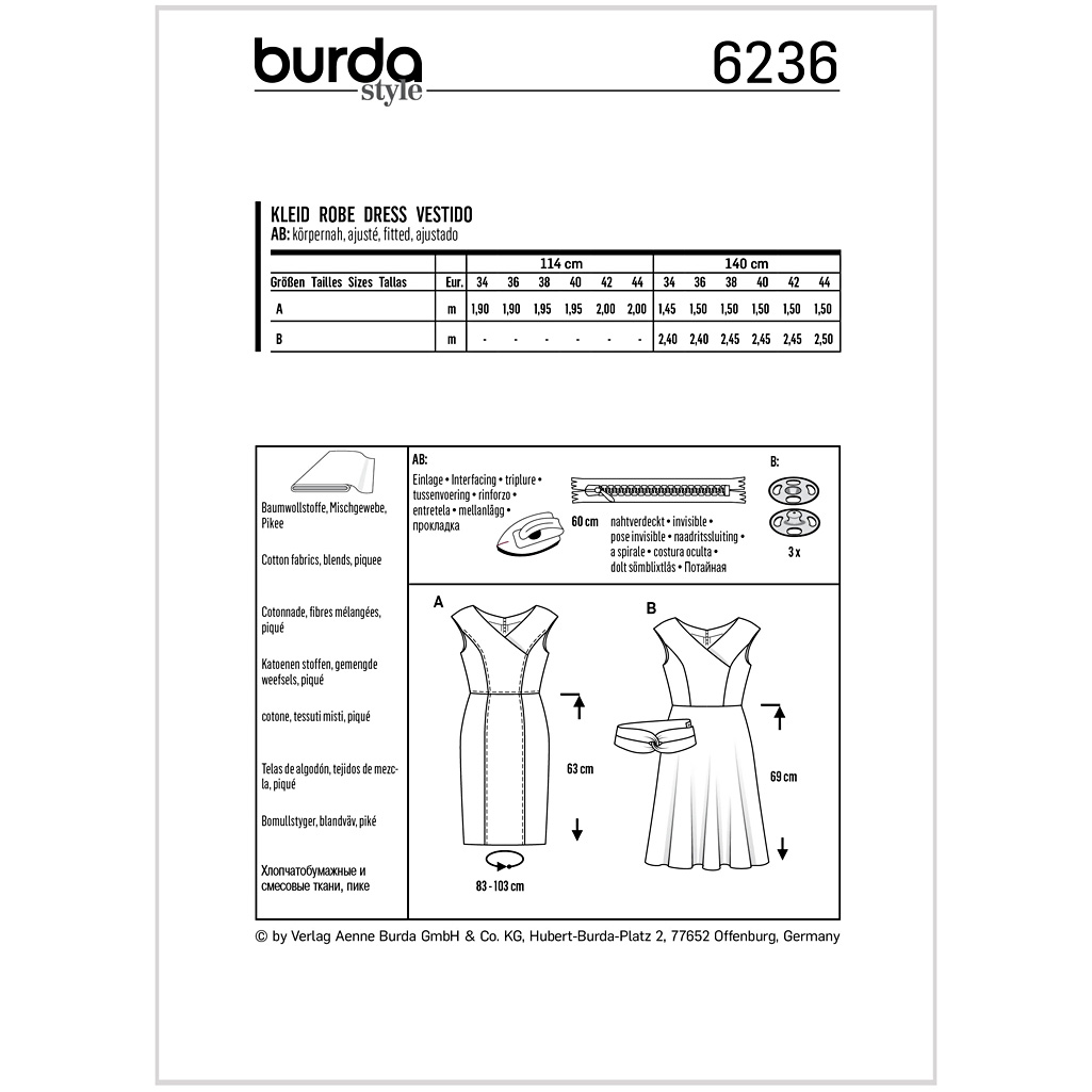 Burda Mønster, Kjole - Billede 2