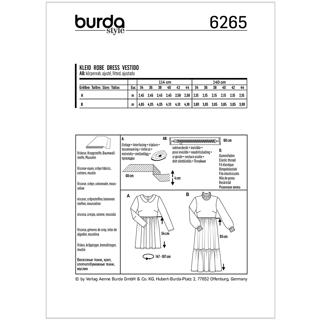 Burda Mønster, Kjole - Billede 2