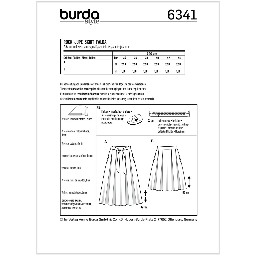 Burda Mønster, Nederdel - Billede 2