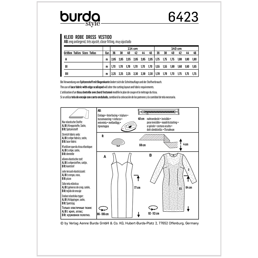 Burda Mønster, Kjole - Billede 2