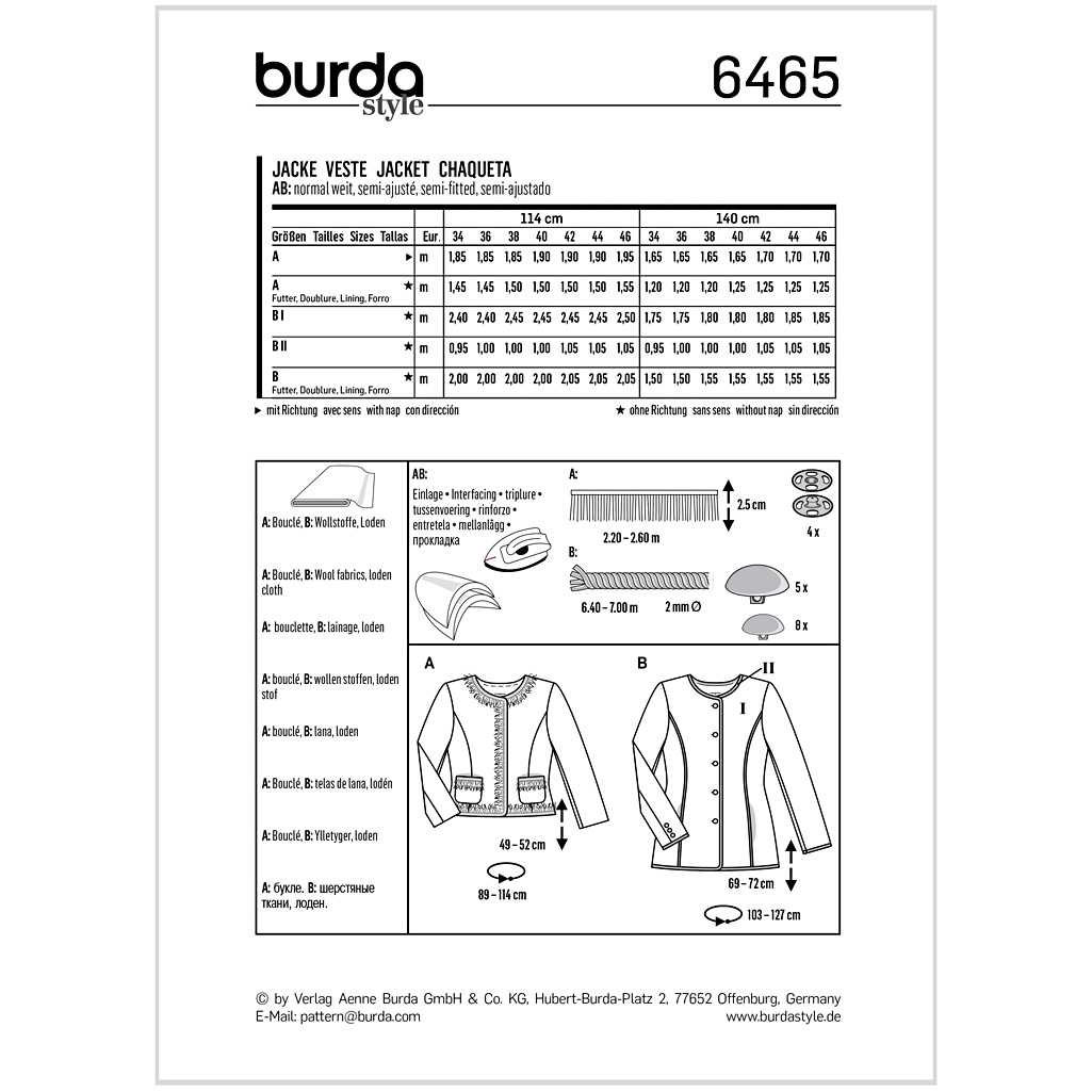 Burda Mønster, Jakke - Billede 2