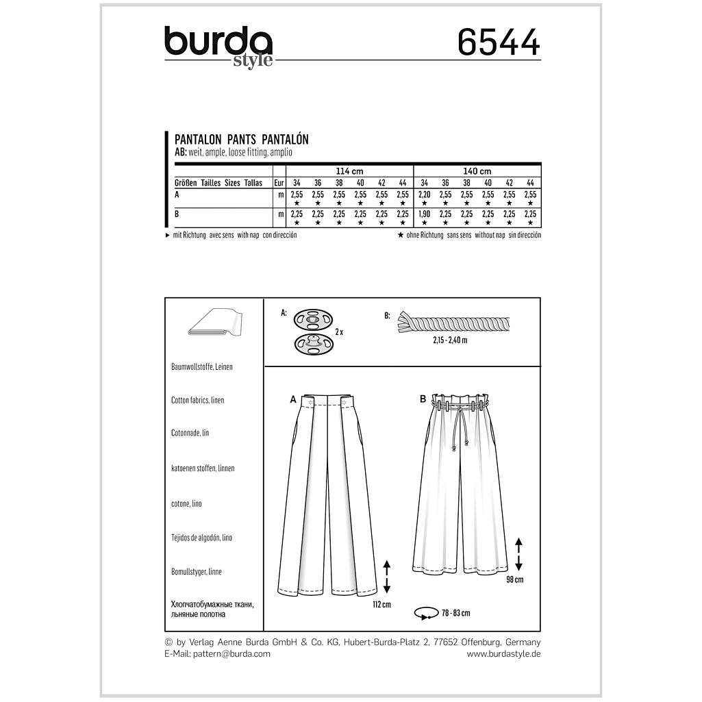 Burda Mønster, Bukser - Billede 2