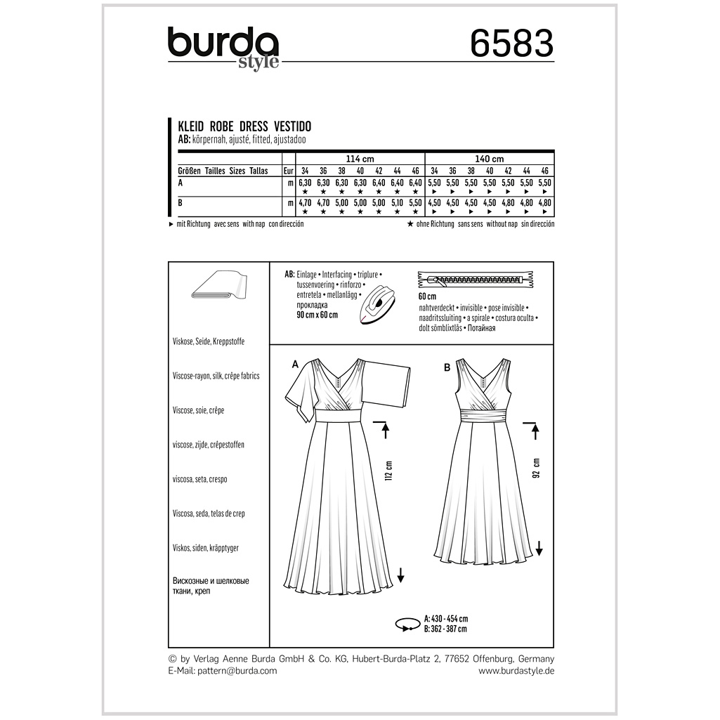 Burda Mønster, Kjole - Billede 2