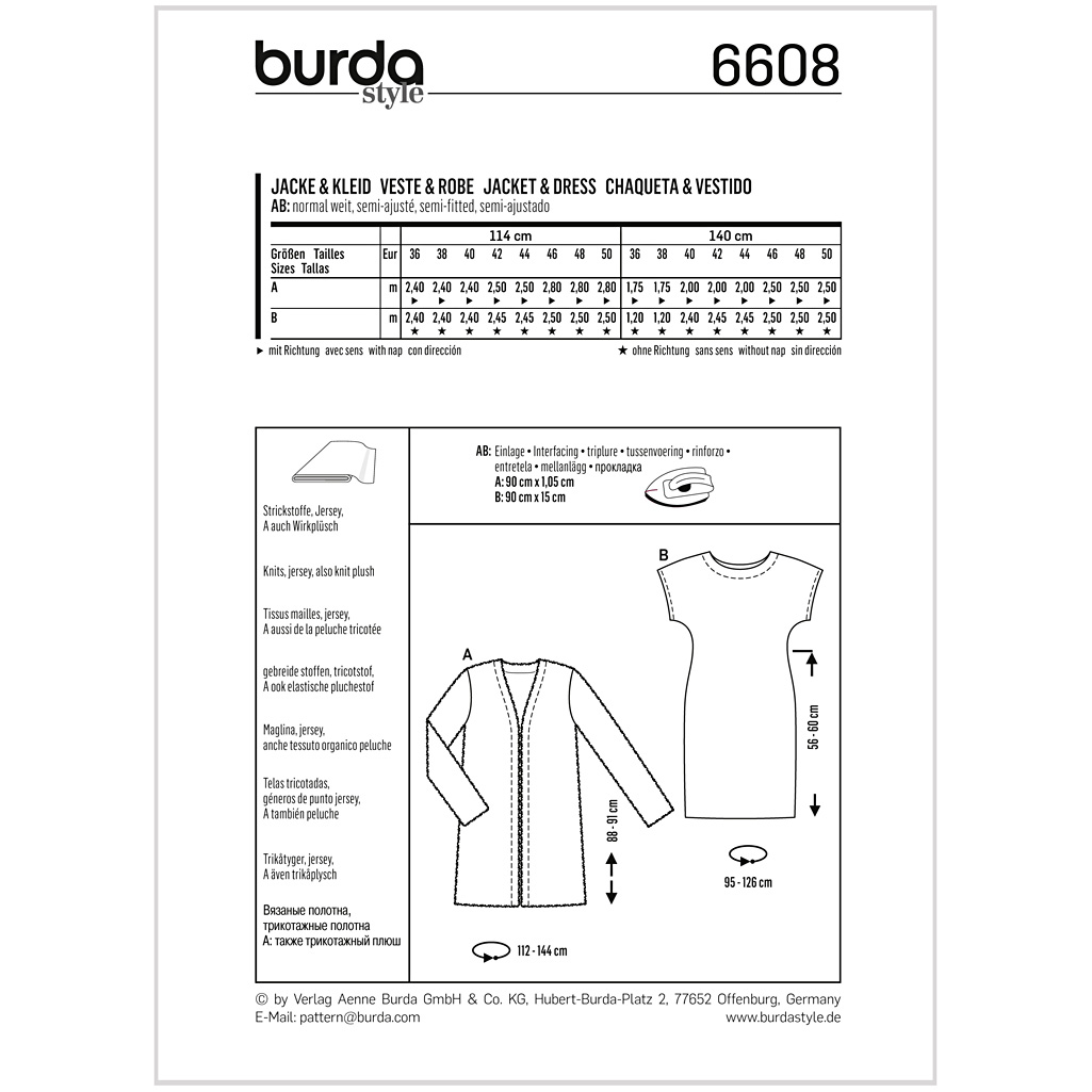 Burda Mønster, Jakke & Kjole - Billede 2