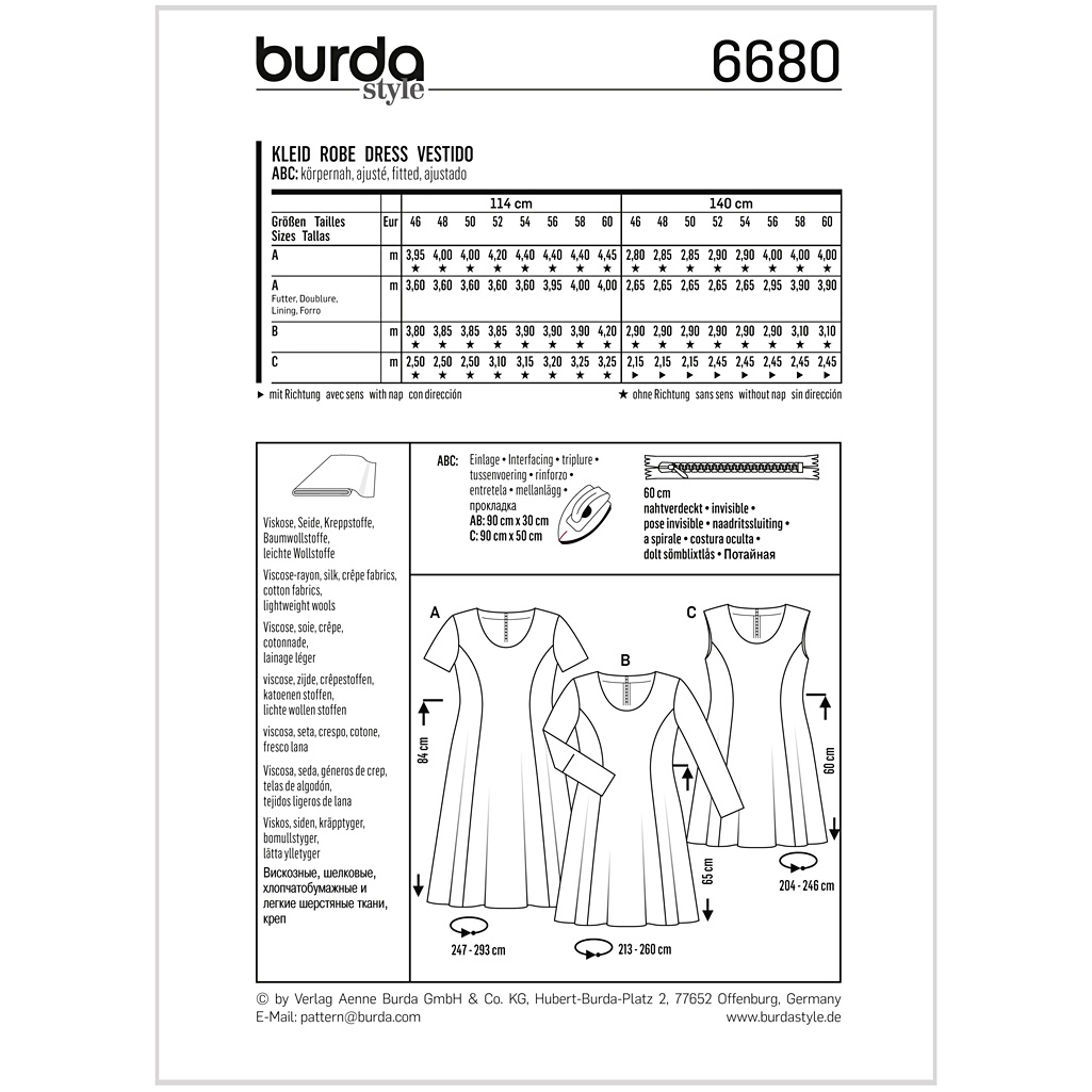 Burda Mønster, Kjole - Billede 2