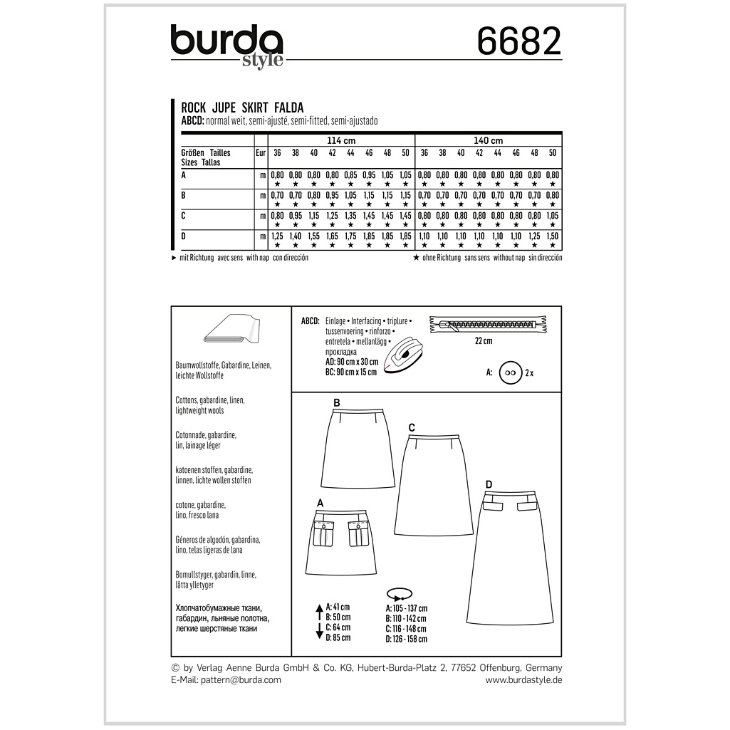 Burda Mønster, Nederdel - Billede 2