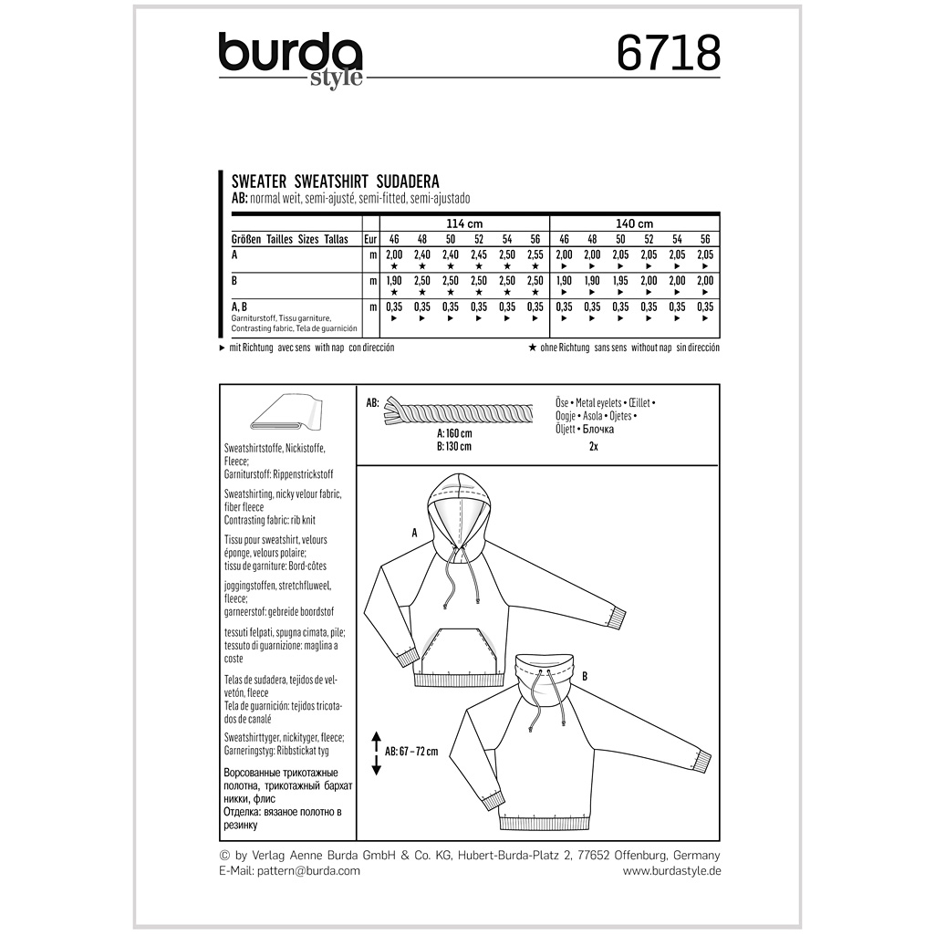 Burda Mønster, Sweater, Herre - Billede 2