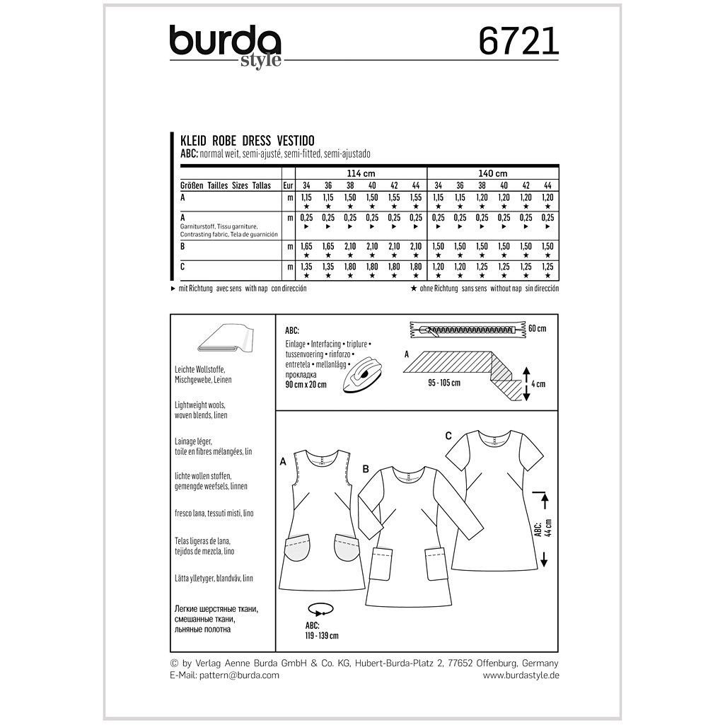 Burda Mønster, Kjole - Billede 2