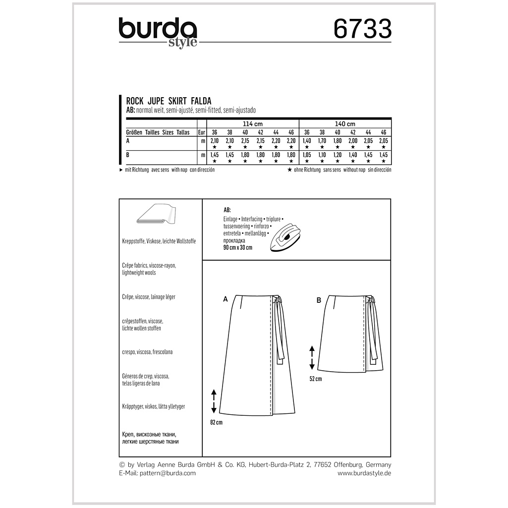 Burda Mønster, Nederdel - Billede 2