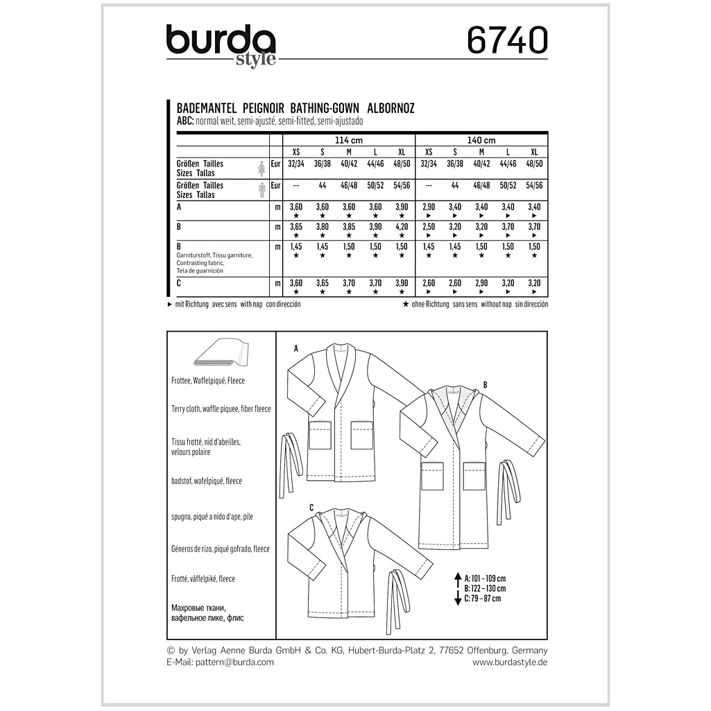 Burda Mønster, Badekåbe - Billede 2