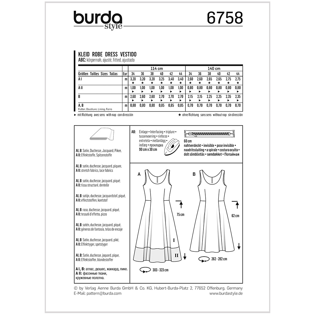 Burda Mønster, Kjole - Billede 2
