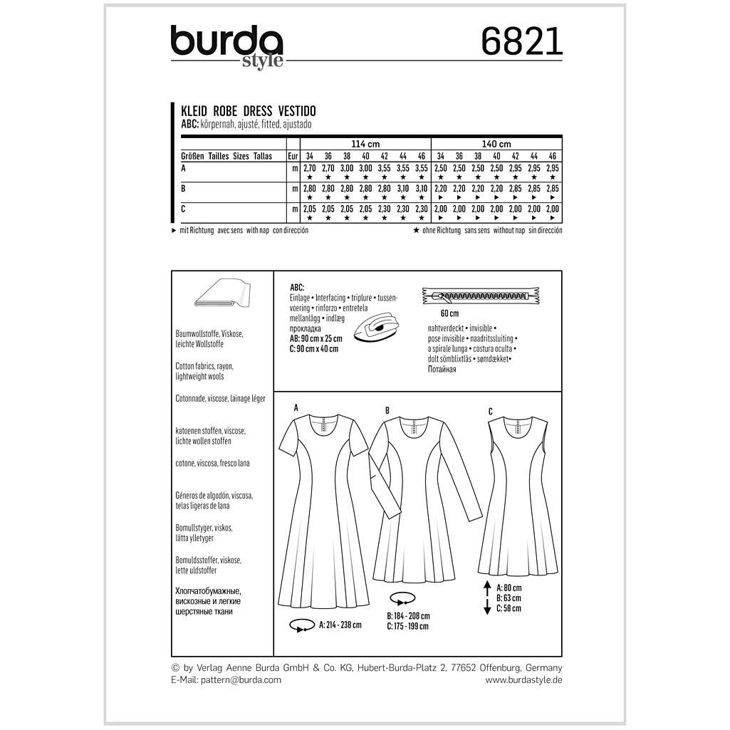 Burda Mønster, Kjole - Billede 2