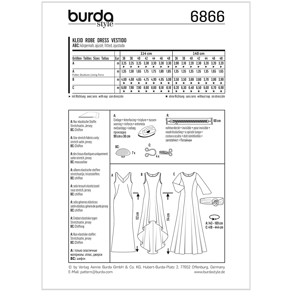 Burda Mønster, Kjole - Billede 2