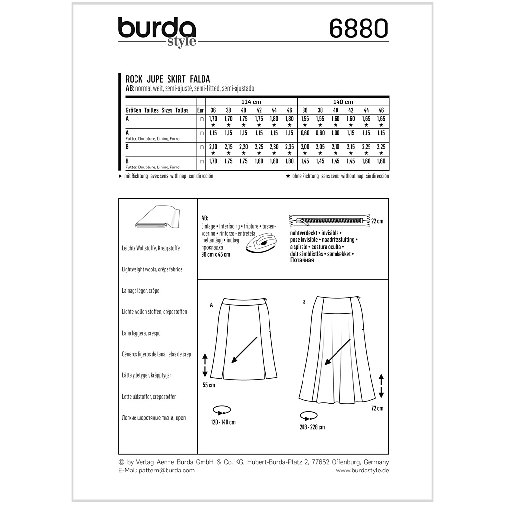 Burda Mønster, Nederdel - Billede 2