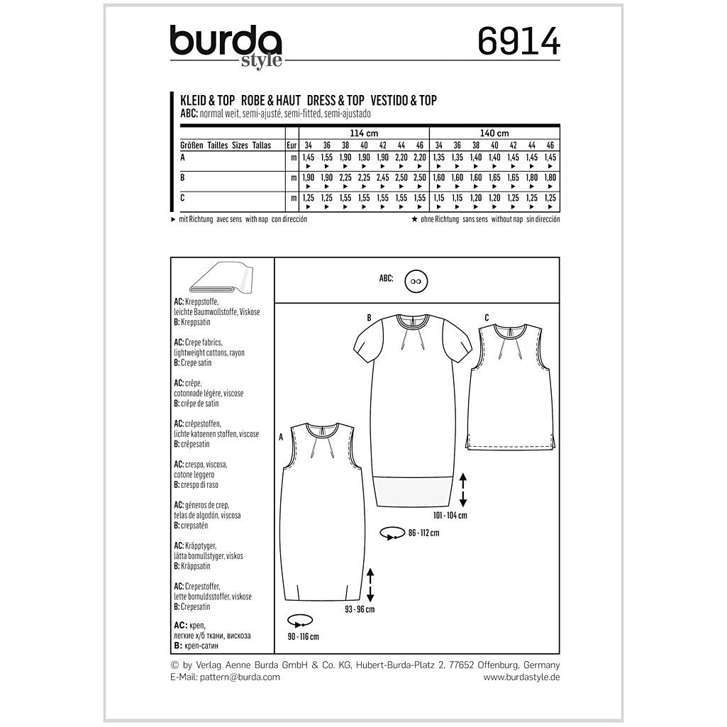 Burda Mønster, Kjole & Top - Billede 2