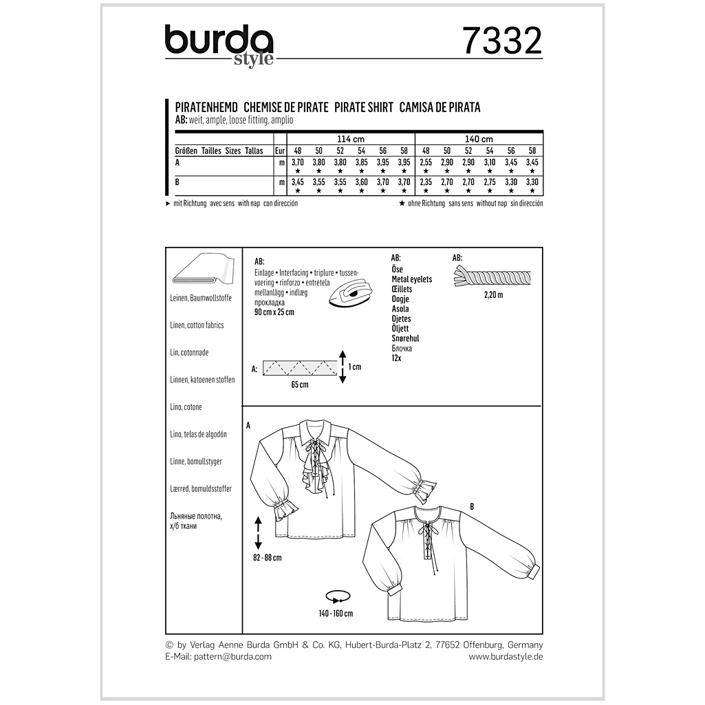 Burda Mønster, Karneval, Pirat tøj, - Billede 2