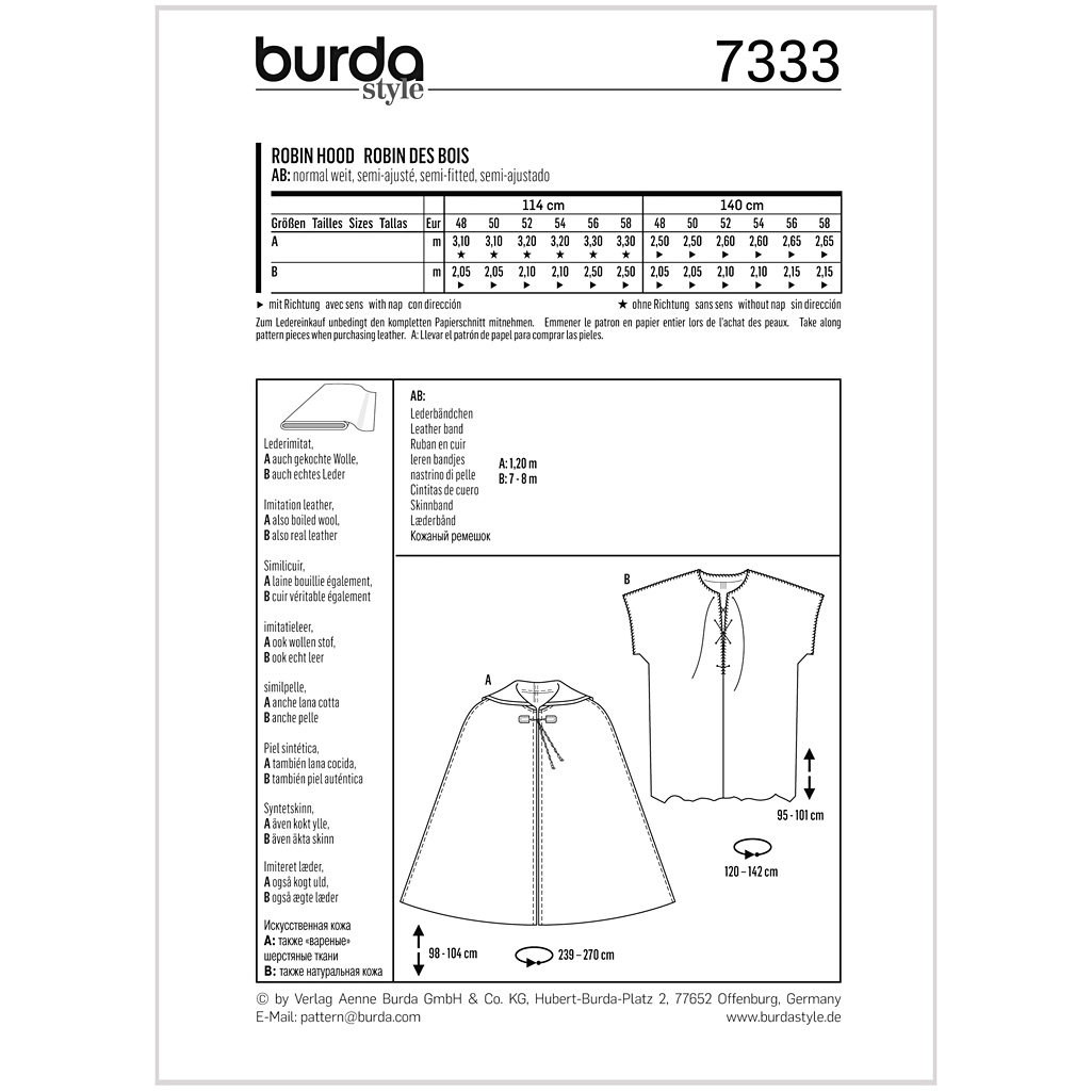 Burda Mønster, Karneval, Robin Hood - Billede 2