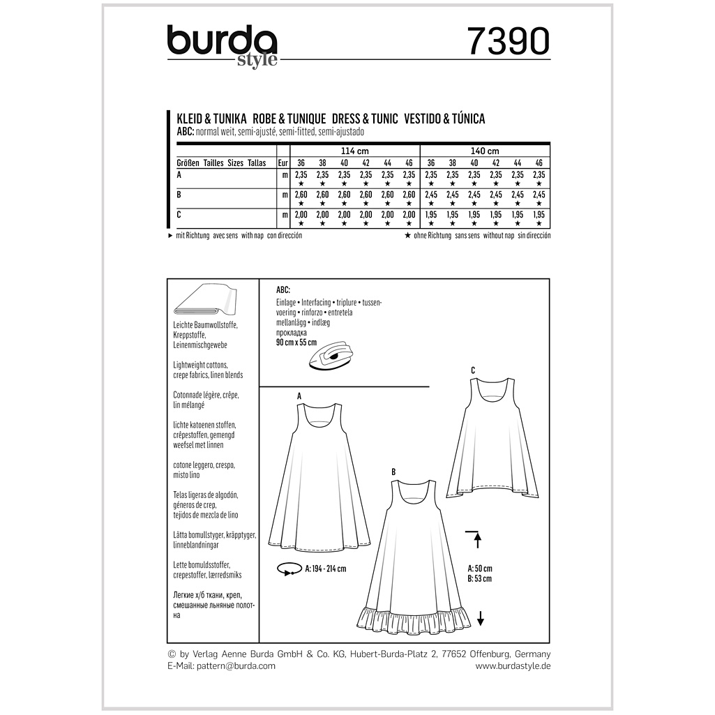 Burda Mønster, Kjole & Tunika - Billede 2
