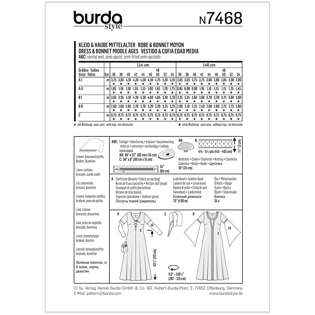 Burda Mønster, Karneval, Kjole - Billede 2