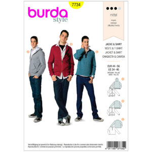 Burda Mønster, Jakke & Shirt, 1stk.