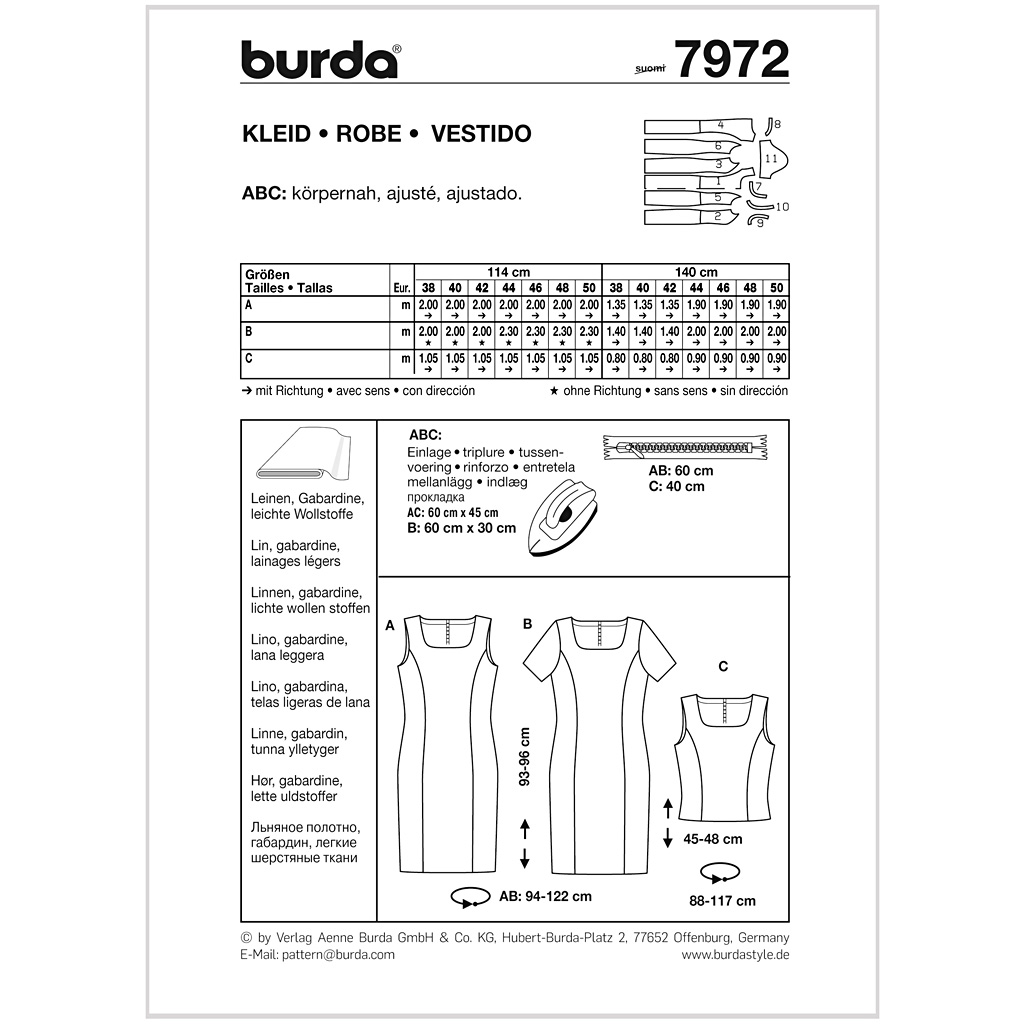 Burda Mønster, Kjole - Billede 2