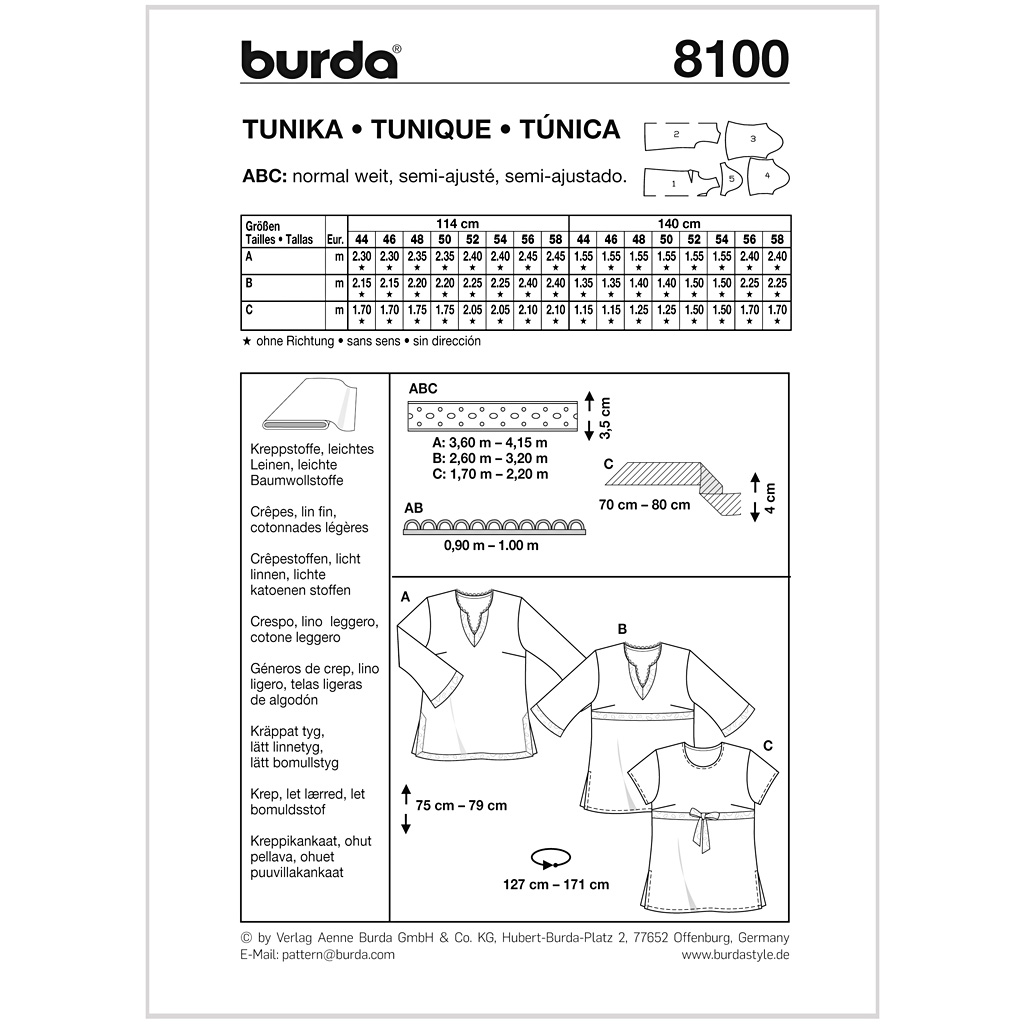 Burda Mønster, Tunika - Billede 2