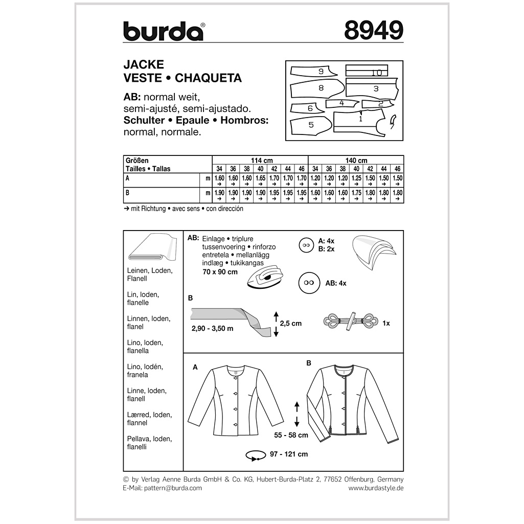 Burda Mønster, Jakke - Billede 2