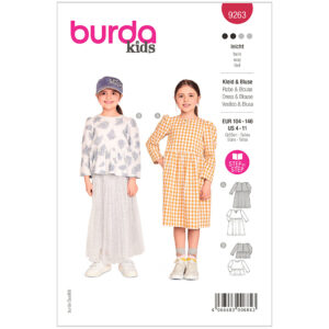 Burda mønster,  Børn, Kjole og bluse