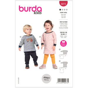 Burda mønster,  Børn, Bluse og kjole Str 68-98