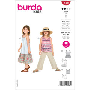 Burda mønster, Børn, Top og kjole