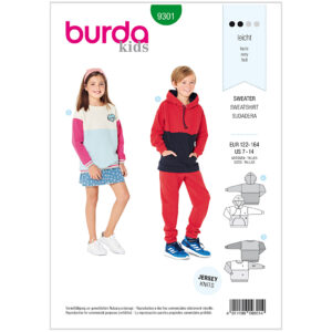 Burda Mønster, mørk grøn, Sweater, 1stk.