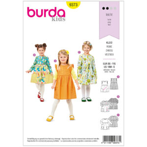 Burda Mønster børn, Kjole, Str 86-116