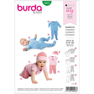 Burda Mønster Baby, Kombination, Str 56-80