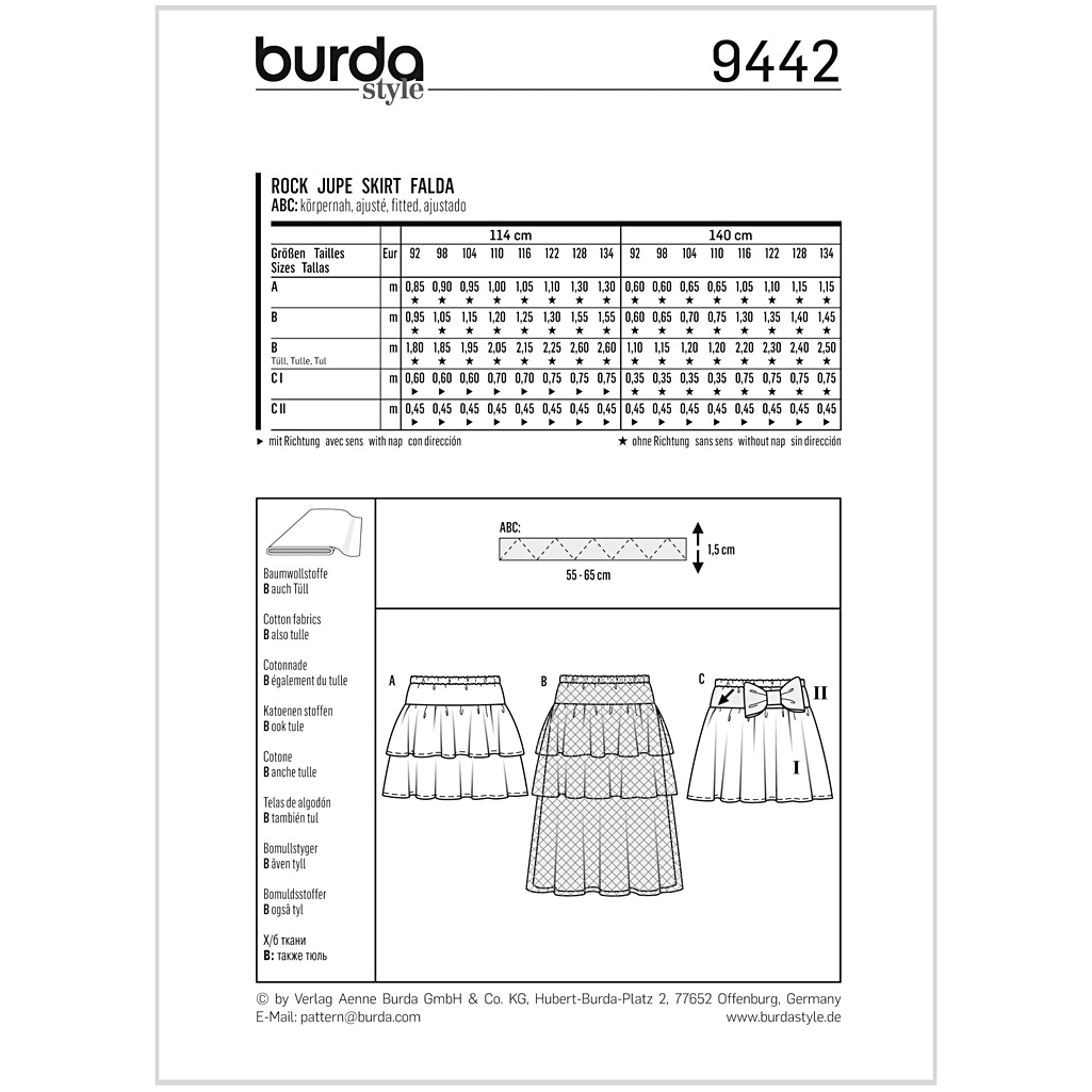 Burda mønster, Børn, Nederdel - Billede 2