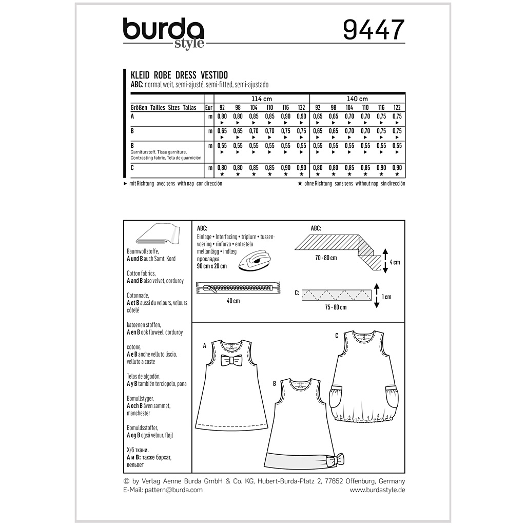Burda Mønster, kjole, 1stk. - Billede 2