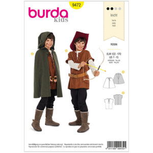 Burda Mønster Børn, Karneval, Robin Hood. str 122-170