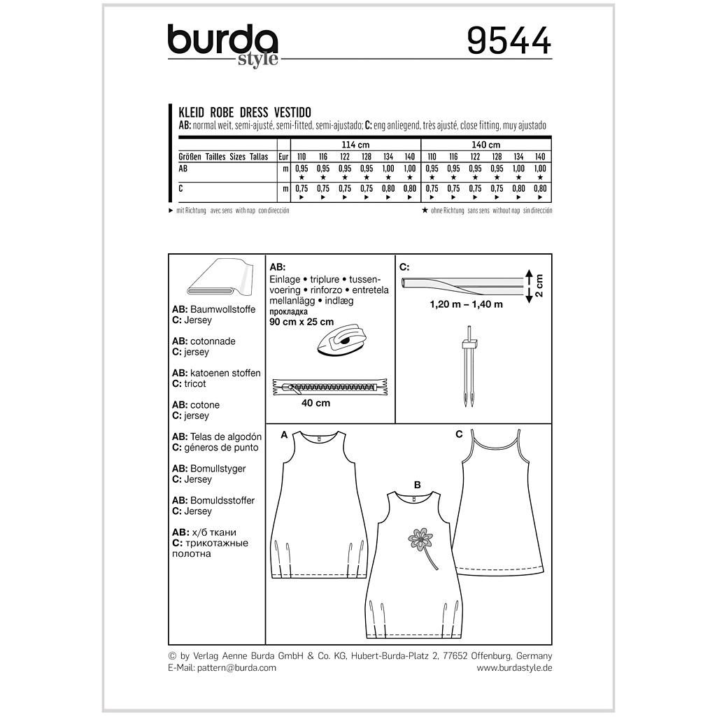 Burda Mønster, Kjole, 1stk. - Billede 2