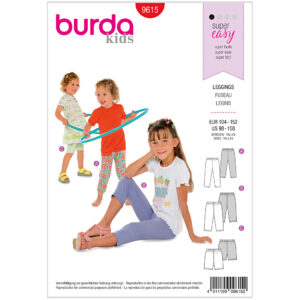 Burda mønster, Børn, Leggings og shorts. Str 104-152