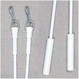 Førestænger 75 cm 2 stk, L: 75 cm, hvid,