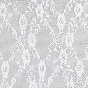 Blonde med fine blomster Hvid