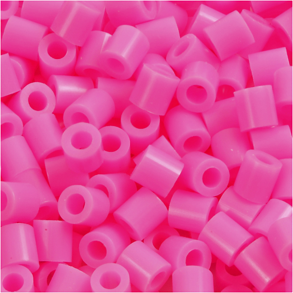 Rørperler, rosa (32222), str. 5x5 mm, hulstr. 2,5 mm, medium, 6000 stk./ 1 pk. - Billede 3