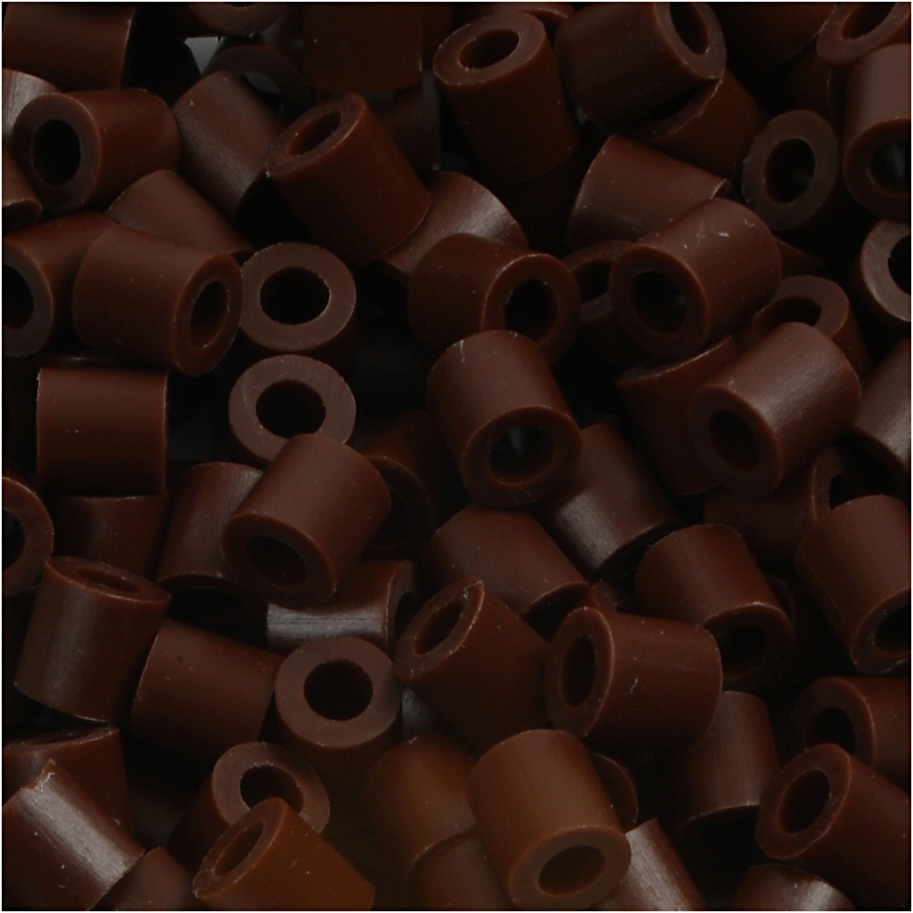 Rørperler, brun (32229), str. 5x5 mm, hulstr. 2,5 mm, medium, 1100 stk./ 1 pk. - Billede 3