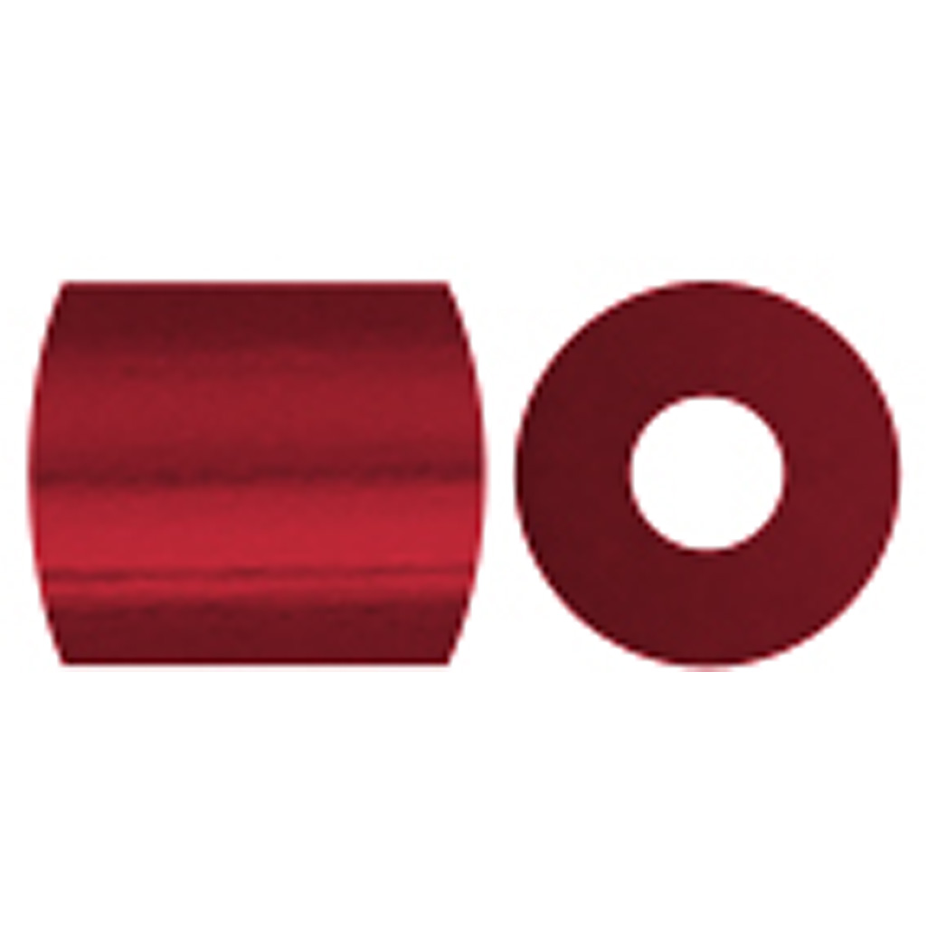 Rørperler, vinrød (32239), str. 5x5 mm, hulstr. 2,5 mm, medium, 1100 stk./ 1 pk. - Billede 4