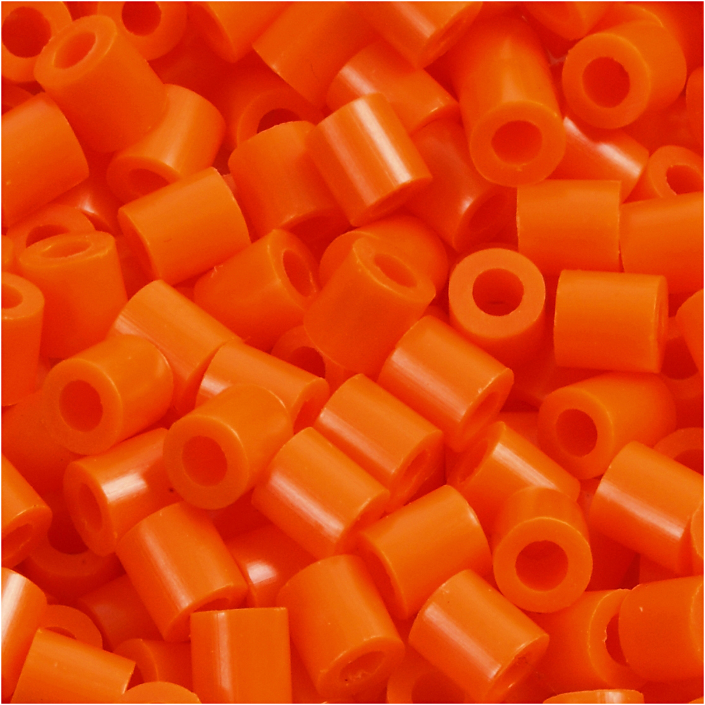 Rørperler, klar orange (32233), str. 5x5 mm, hulstr. 2,5 mm, medium, 1100 stk./ 1 pk. - Billede 3