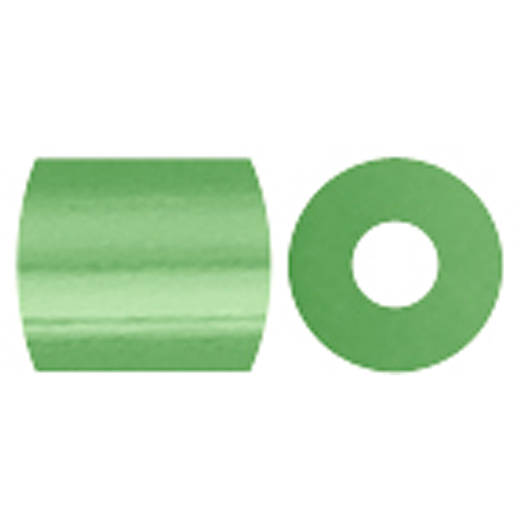 Rørperler, grøn pastel (32252), str. 5x5 mm, hulstr. 2,5 mm, medium, 6000 stk./ 1 pk. - Billede 4